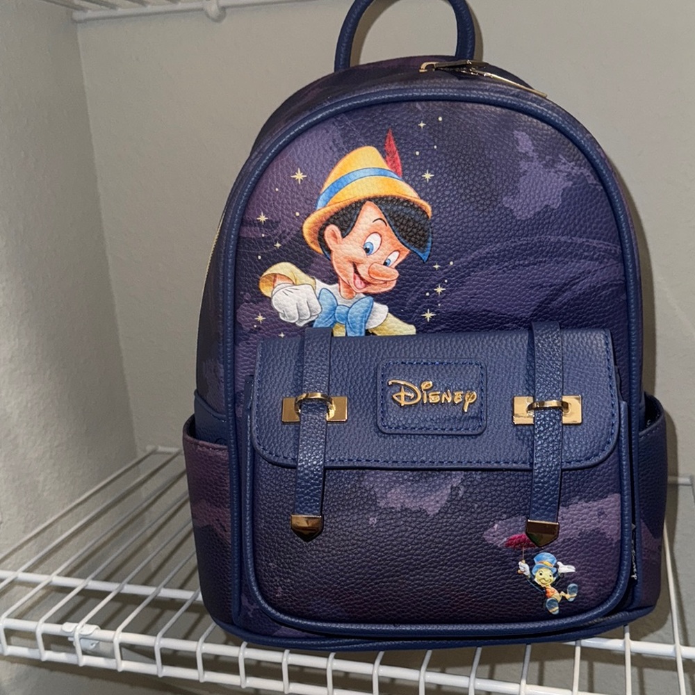 WONKA POP Disney Pinocchio Blue Backpack with Gold Accents